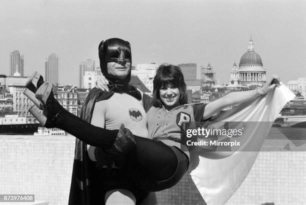 The world famous 'Batman' alias Adam West on his flying visit to London appears exclusively for London Weekend Television as guest on 'Saturday...