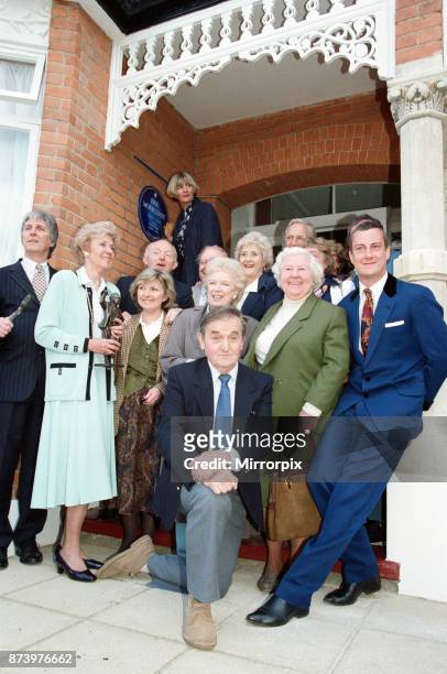 The unveiling of the Eric Morecambe blue plaque. Torrington Park, London, 14th May 1995.