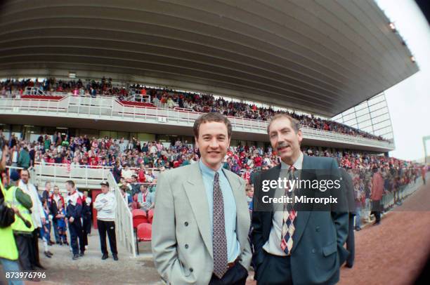 Middlesbrough chairman Steve Gibson and Chief Executive Keith Lamb at the first game at the new Riverside Stadium, against Chelsea. Final Score,...