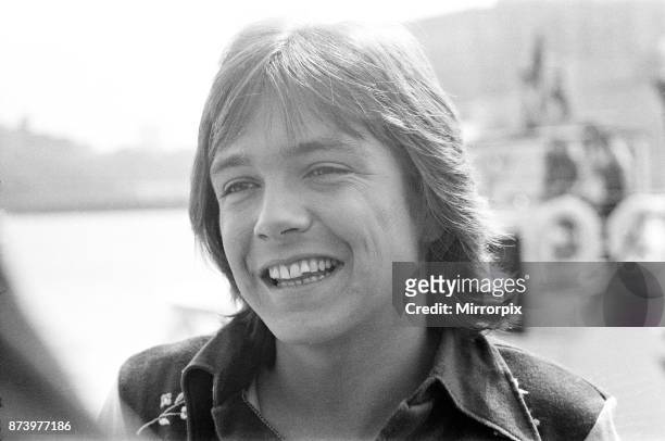 David Cassidy, singer and actor, pictured in 1972. David is pictured aboard the 120 foot luxury yacht 'Ocean Sabre' which he has personally chartered...