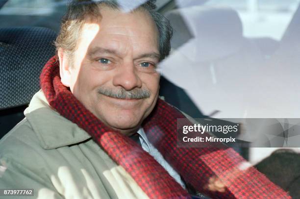 Actor David Jason during the filming of 'A Touch of Frost', 11th February 1992.