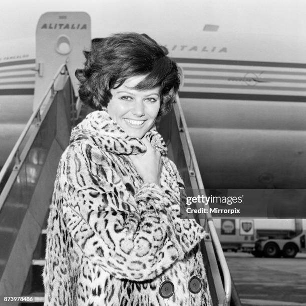 Claudia Cardinale, Actress, London Heathrow Airport, 20th February 1965.