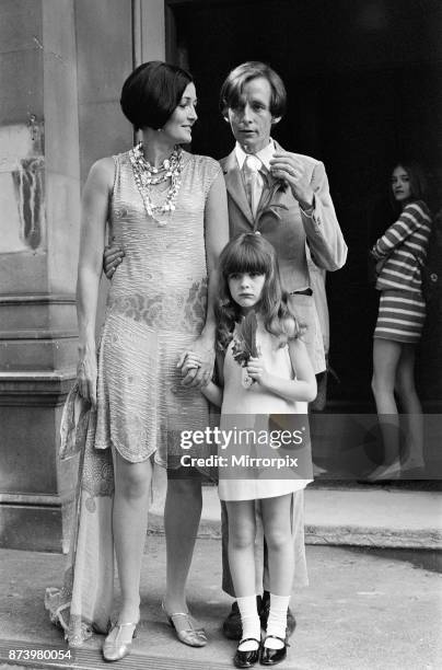 Maxime de la Falaise, weds John McKendry, Curator of Prints at the Metropolitan Museum in New York, pictured at Chelsea Register Office, London, 6th...