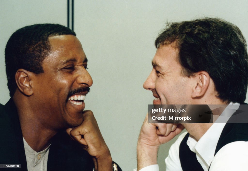 Middlesbrough manager Bryan Robson with his assistant Viv Anderson