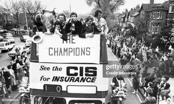 Enthusiastic Liverpool fans gathered in the city centre, to welcome their team home from Wembley after their victory in the European Cup Final. The...