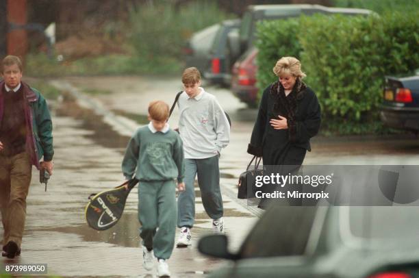 Princess Diana with her two sons Prince Harry and Prince William at The Harbour Club in Chelsea, West London. Yesterday, it was reported that The...