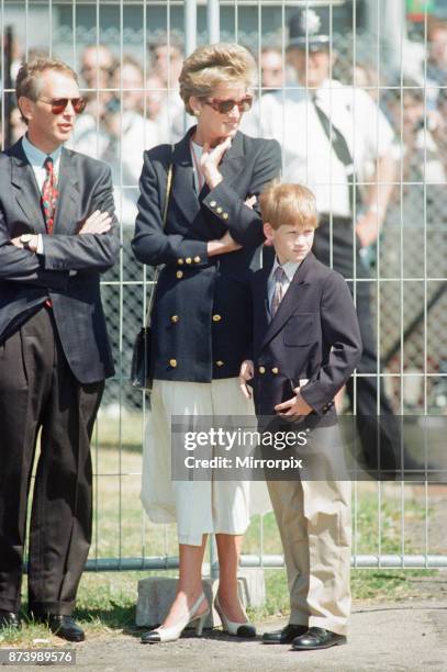 British Grand Prix, Silverstone, Northamptonshire, England, Sunday 10th July 1994, our picture shows, Princess Diana attends the 1994 British Grand...