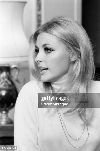 Sharon Tate, Actress and Model, aged 22 years old, pictured at her apartment in Belgravia, London, Friday 15th October 1965.