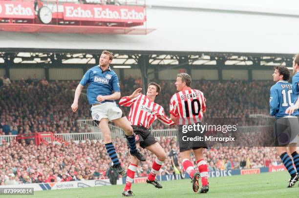 Sunderland 3-0 Everton, Premier league match at Roker Park, the last match played at Roker Park, Saturday 3rd May 1997, our picture shows, Duncan...