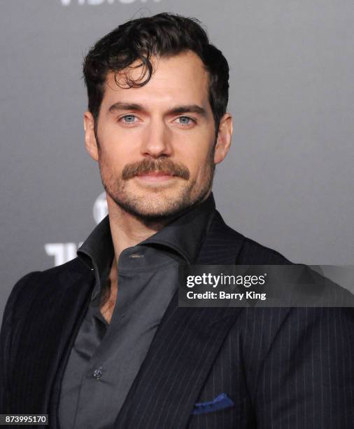 Actor Henry Cavill attends the premiere of Warner Bros. Pictures' 'Justice League' at Dolby Theatre on November 13, 2017 in Hollywood, California.