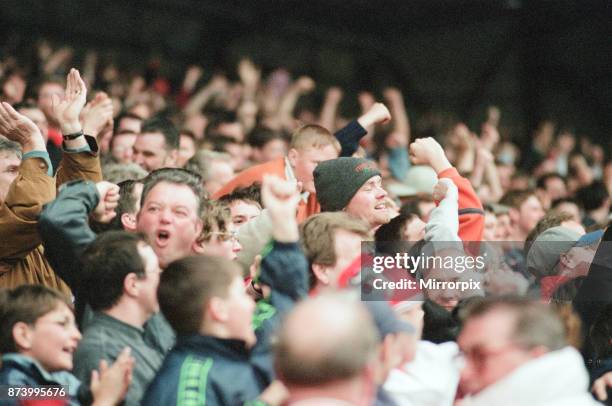 Sunderland 3-0 Everton, Premier league match at Roker Park, the last match played at Roker Park, Saturday 3rd May 1997, our picture shows Sunderland...