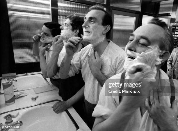 Every day at the factory of the Wilkinson Sword Company in Cramlington, outside Newcastle, 270 men who make the razor blades shave on duty as part of...