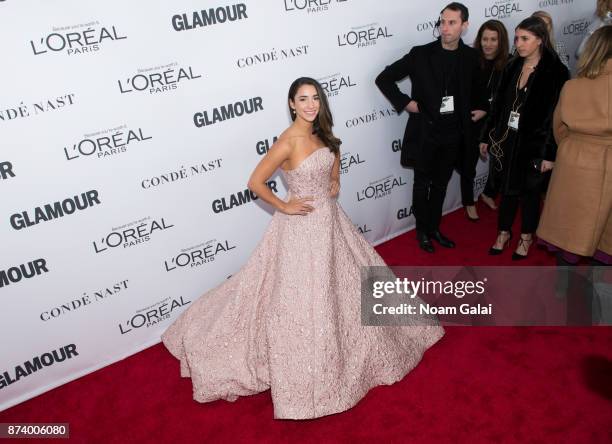 Olympic gymnast Aly Raisman attends the 2017 Glamour Women of The Year Awards at Kings Theatre on November 13, 2017 in New York City.