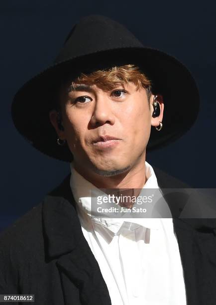 Kaname Kawabata of Chemistry performs onstage during the Miss International Beauty Pageant 2017 at the Tokyo Dome City Hall on November 14, 2017 in...