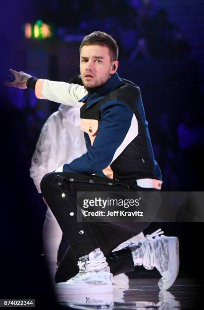 Liam Payne performs on stage during the MTV EMAs 2017 held at The SSE Arena, Wembley on November 12, 2017 in London, England.