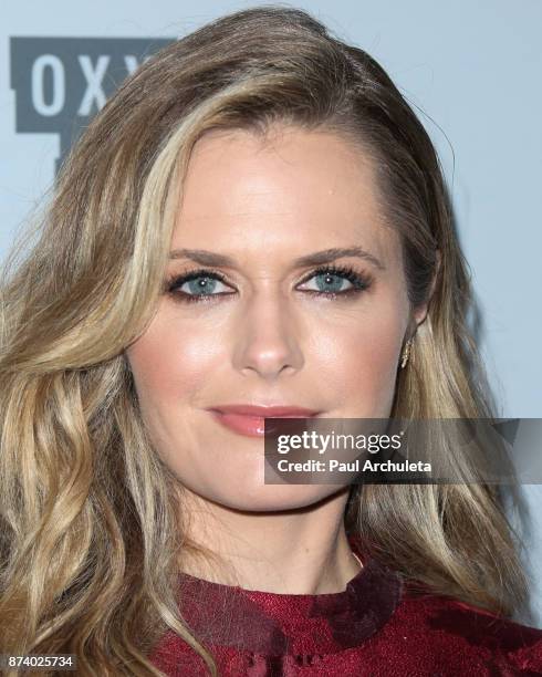 Actress Maggie Lawson attends NBCUniversal's press junket at Beauty & Essex on November 13, 2017 in Los Angeles, California.