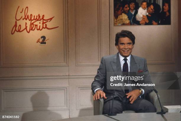 Bernard Tapie on the political show "L'heure de Vérité", 12th June 1990, Paris