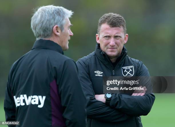 Billy McKinlay of West Ham United during Training at Rush Green on November 14, 2017 in Romford, England.