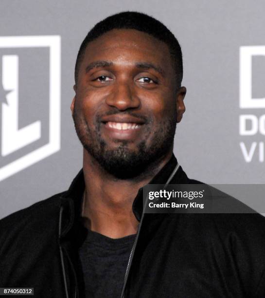 Basketball player Roy Hibbert attends the premiere of Warner Bros. Pictures' 'Justice League' at Dolby Theatre on November 13, 2017 in Hollywood,...