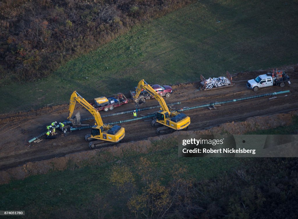 Natural Gas Pipeline In Smith Township, Pennsylvania