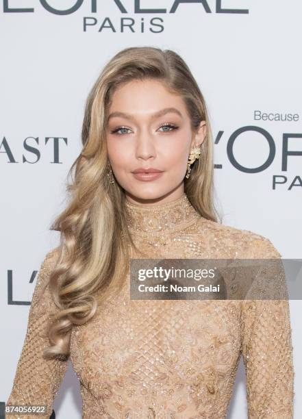 Gigi Hadid attends the 2017 Glamour Women of The Year Awards at Kings Theatre on November 13, 2017 in New York City.