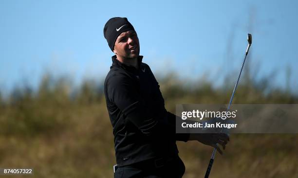 Charlie Ford of England in action during round four of the European Tour Qualifying School Final Stage at Lumine Golf Club on November 14, 2017 in...