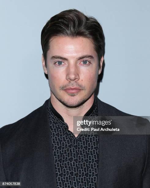 Actor Josh Henderson attends NBCUniversal's press junket at Beauty & Essex on November 13, 2017 in Los Angeles, California.