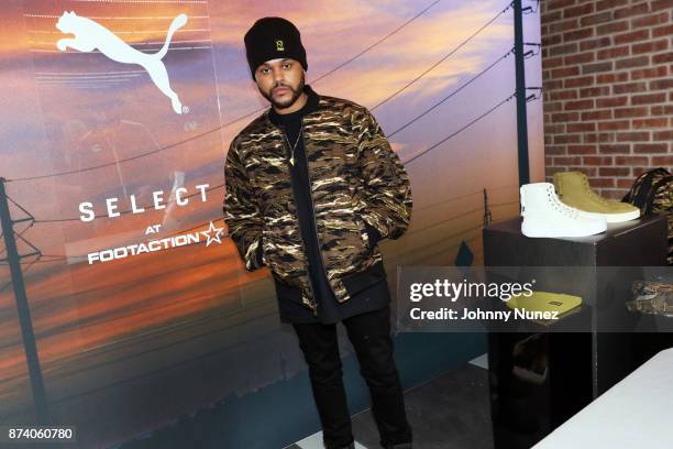 Recording artist The Weeknd attends the Puma XO Pop-Up Shop on November 13, 2017 in New York City.
