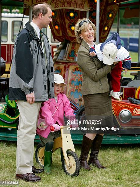 Prince Edward, Earl of Wessex, Sophie, Countess of Wessex and their children Lady Louise Windsor and James, Viscount Severn attend day 5 of the Royal...