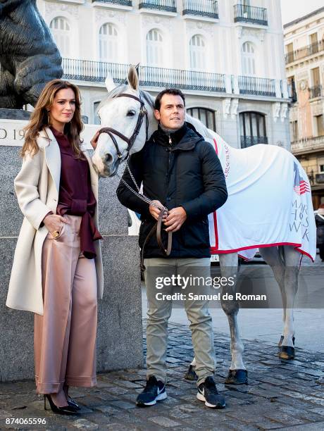 Sergio Alvarez Moya and Mar Saura during Madrid Horse Week 2017 Presentation on November 14, 2017 in Madrid, Spain.