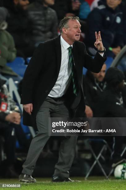 Michael ONeill head coach / manager of Northern Ireland during the FIFA 2018 World Cup Qualifier Play-Off: Second Leg between Switzerland and...