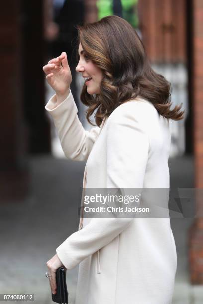 Catherine, Duchess of Cambridge visits Family Action at Hornsey Road Children's Centre on November 14, 2017 in London, England.