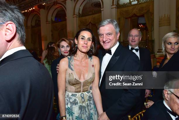Charlotte Sarkozy and Sidney Toledano attend Sidney Toledano and Peter Marino being honored at French Institute Alliance Francaise's Trophee des Arts...