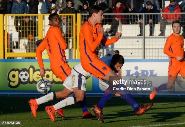 Alessandro Rossi of Italy U20 during the 8 Nations Tournament match between Italy U20 and Netherlands U20 at Stadio G. Teghil on November 14, 2017 in...