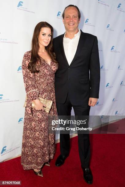 Kyla Weber and Vince Vaughn attend the Saban Community Clinic's 50th Anniversary Dinner Gala at The Beverly Hilton Hotel on November 13, 2017 in...