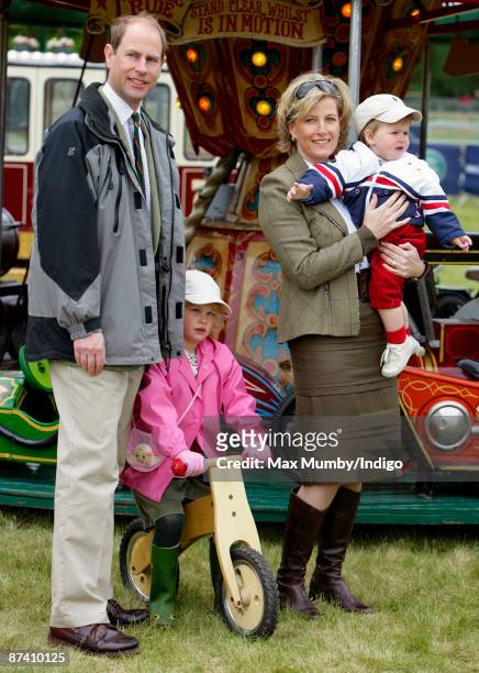 Prince Edward, Earl of Wessex, Sophie, Countess of Wessex and their children Lady Louise Windsor and James, Viscount Severn attend day 5 of the Royal...