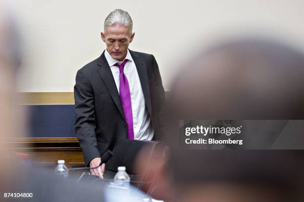 Representative Trey Gowdy, a Republican from South Carolina, arrives to a House Judiciary Committee hearing with Jeff Sessions, U.S. Attorney...
