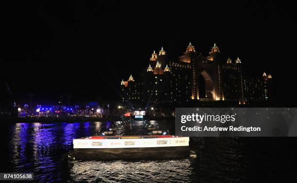 General view as Ian Poulter of England takes part in the Hero Challenge prior to the DP World Tour Championship at Atlantis, The Palm on November 14,...