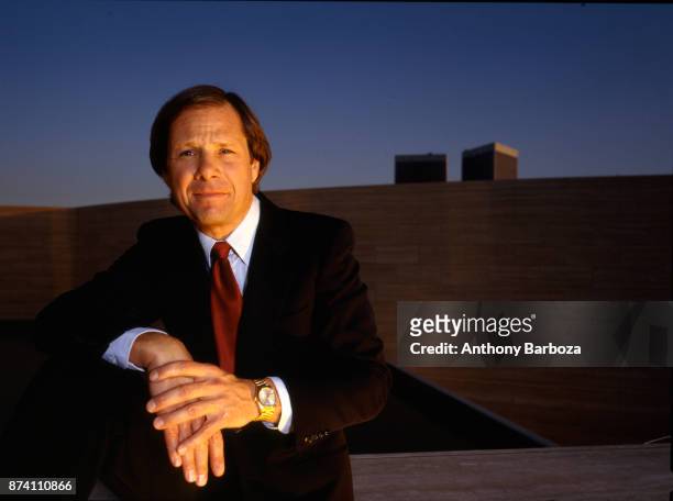 Portrait of American film executive Michael Ovitz, co-founder the Creative Artists Agency, Los Angeles, California, 1987.