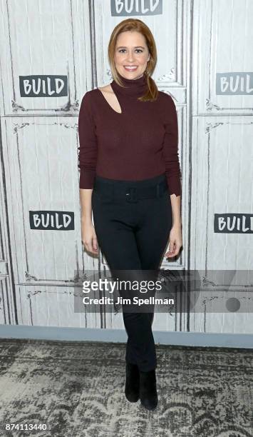Actress Jenna Fischer attends Build to discuss "The Actor's Life: A Survival Guide" at Build Studio on November 14, 2017 in New York City.