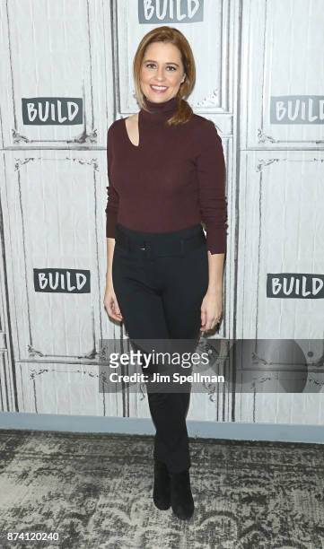 Actress Jenna Fischer attends Build to discuss "The Actor's Life: A Survival Guide" at Build Studio on November 14, 2017 in New York City.