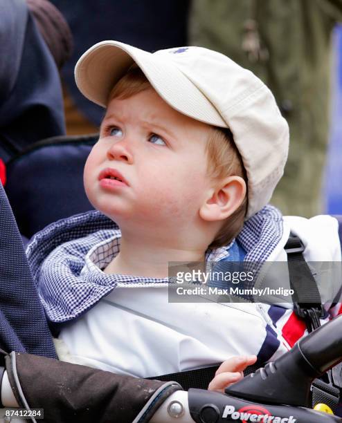 James, Viscount Severn, son of Prince Edward, Earl of Wessex and Sophie, Countess of Wessex, attends day 5 of the Royal Windsor Horse Show on May 16,...