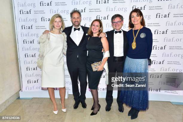 Anne-Claire Legendre, Jerome Bel, Benedicte De Montlaur, Jean-Charles Trehan and Guest attend Sidney Toledano and Peter Marino being honored at...