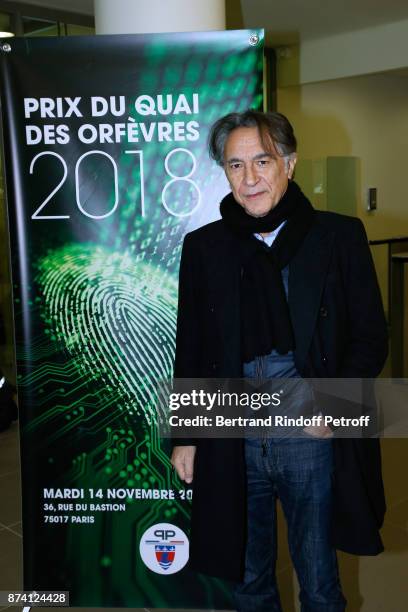 Sponsor of the 2018 Prize, Richard Berry attends Sylvain Forge wins the "71eme Prix du Quai des Orfevres - 2018" for his Book "Tension Extreme". Held...