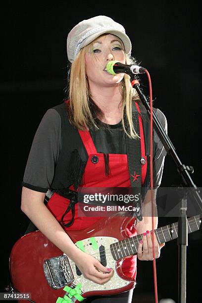 Performer Katie White of the Ting Tings performs live at The Susquehanna Bank Center May 15, 2009 in Camden, New Jersey.