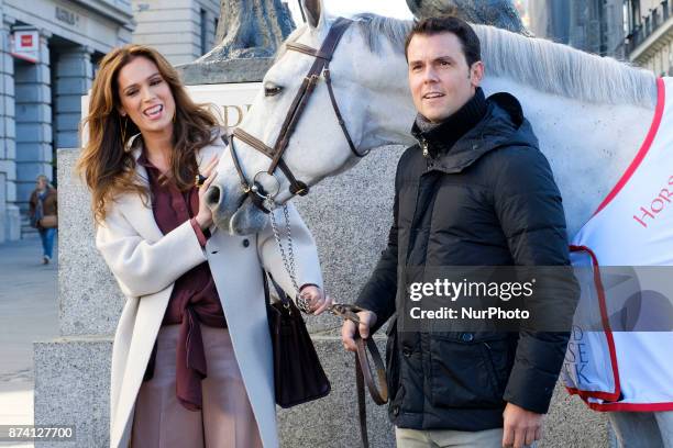 Sergio Alvarez Moya and model Mar Saura present Madrid Horse Week 2017 on November 14, 2017 in Madrid, Spain.