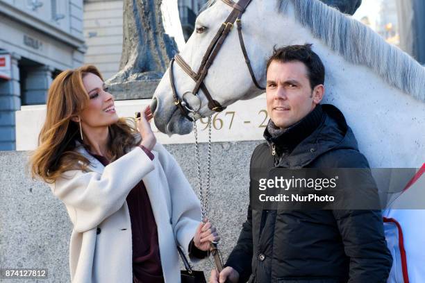 Sergio Alvarez Moya and model Mar Saura present Madrid Horse Week 2017 on November 14, 2017 in Madrid, Spain.