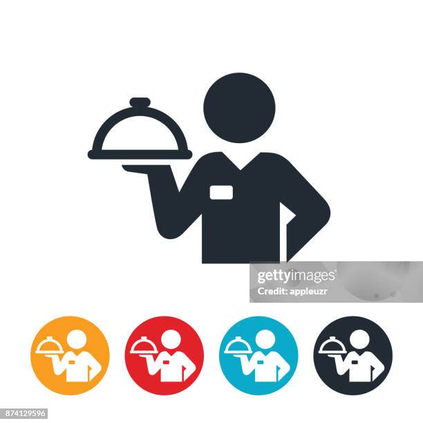 ilustrações de stock, clip art, desenhos animados e ícones de wiater icon - empregada de mesa