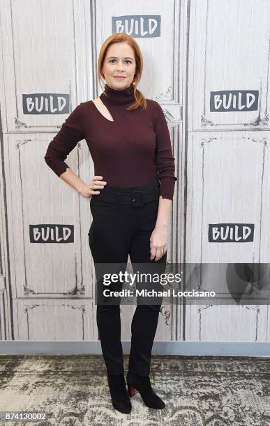 Actress Jenna Fischer visits Build Studio to discuss her book "The Actor's Life: A Survival Guide" on November 14, 2017 in New York City.