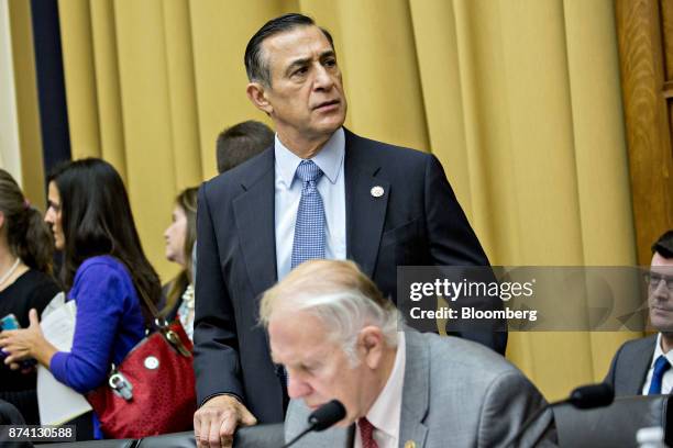 Representative Darrell Issa, a Republican from California, arrives to a House Judiciary Committee hearing with Jeff Sessions, U.S. Attorney general,...